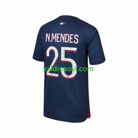 Paris Saint-Germain N.Mendes 25 Domaći Nogometni Dres 2023-2024